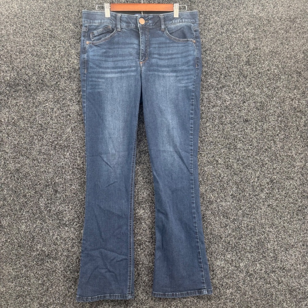 Democracy Ab solution Bootcut Jeans Womens 12 Dark Wash Blue Denim Stretch